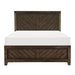 Parnell Queen Panel Bed in Rustic Cherry 1648-1* - U&U Home Budget Furniture (Carteret, NJ)