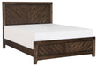 Parnell Queen Panel Bed in Rustic Cherry 1648-1* - U&U Home Budget Furniture (Carteret, NJ)