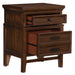 Frazier Nightstand in Dark Cherry 1649-4 - U&U Home Budget Furniture (Carteret, NJ)