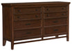 Frazier Dresser in Dark Cherry 1649-5 - U&U Home Budget Furniture (Carteret, NJ)