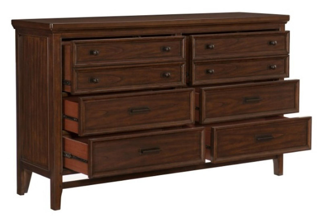 Frazier Dresser in Dark Cherry 1649-5 - U&U Home Budget Furniture (Carteret, NJ)