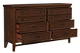 Frazier Dresser in Dark Cherry 1649-5 - U&U Home Budget Furniture (Carteret, NJ)