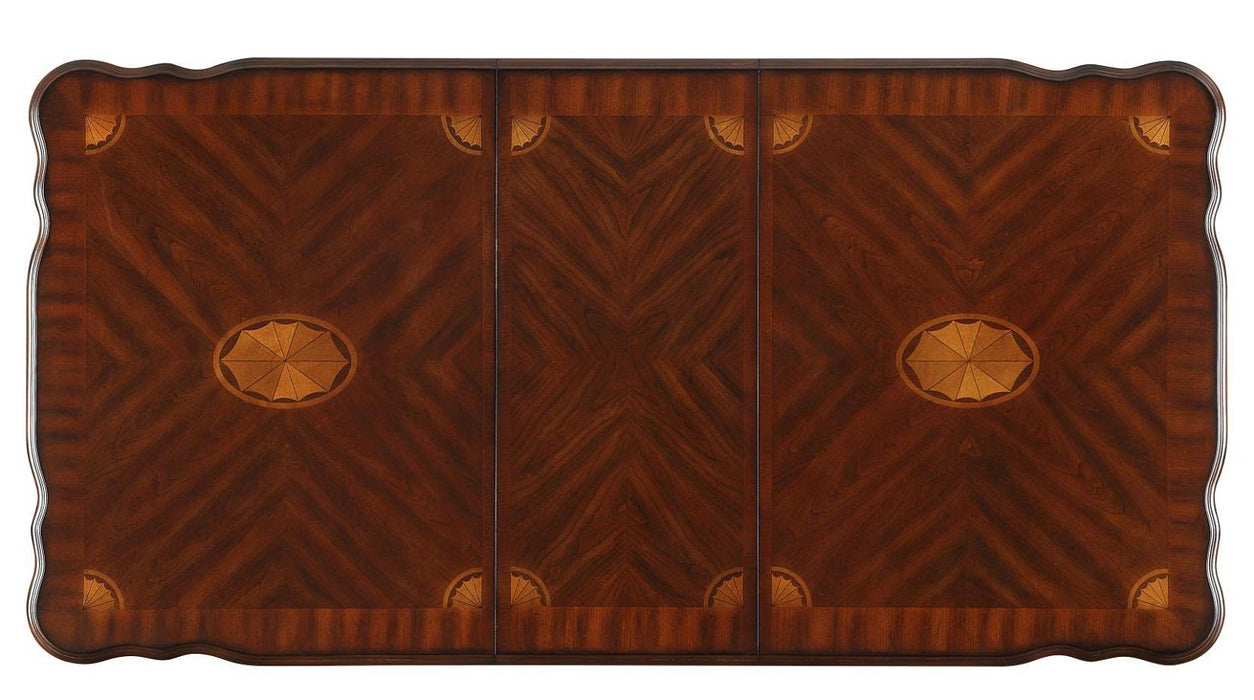 Norwich Dining Table in Dark Cherry 5055-82 - U&U Home Budget Furniture (Carteret, NJ)
