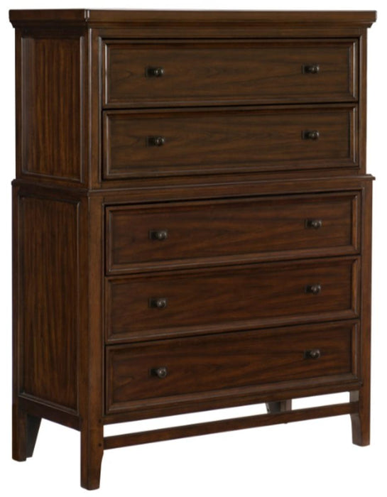 Frazier Chest in Dark Cherry 1649-9 - U&U Home Budget Furniture (Carteret, NJ)