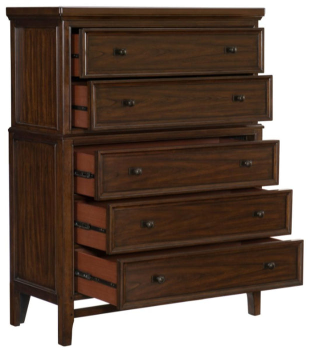Frazier Chest in Dark Cherry 1649-9 - U&U Home Budget Furniture (Carteret, NJ)