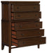 Frazier Chest in Dark Cherry 1649-9 - U&U Home Budget Furniture (Carteret, NJ)