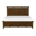 Frazier Queen Upholstered Storage Platform Bed in Dark Cherry 1649-1* - U&U Home Budget Furniture (Carteret, NJ)