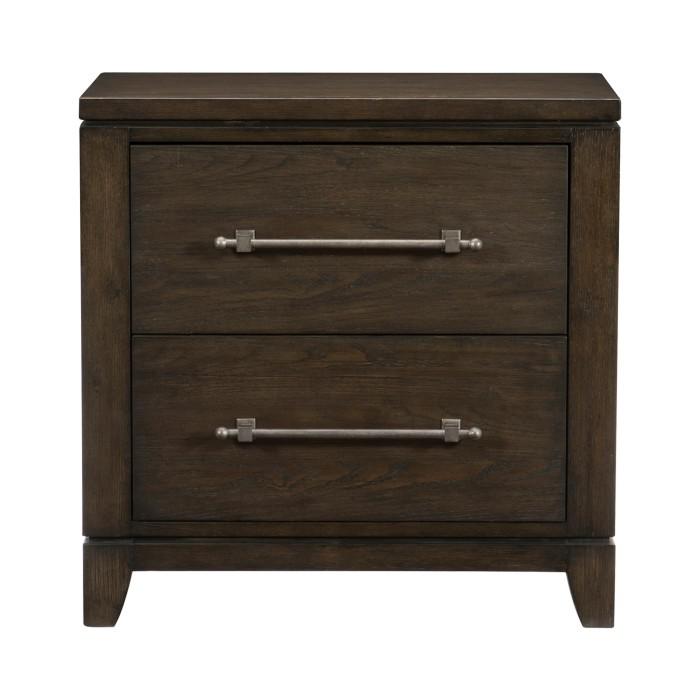 Griggs Nightstand in Dark Brown 1669-4 - U&U Home Budget Furniture (Carteret, NJ)
