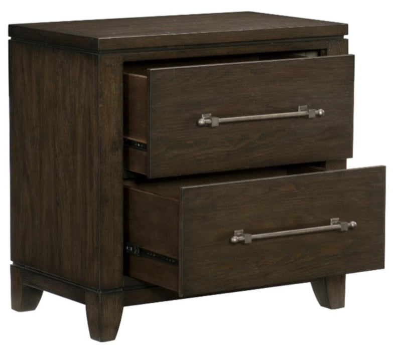 Griggs Nightstand in Dark Brown 1669-4 - U&U Home Budget Furniture (Carteret, NJ)