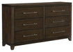 Griggs Dresser in Dark Brown 1669-5 - U&U Home Budget Furniture (Carteret, NJ)