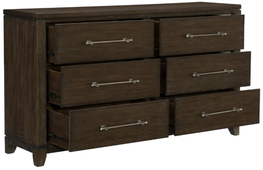 Griggs Dresser in Dark Brown 1669-5 - U&U Home Budget Furniture (Carteret, NJ)