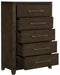 Griggs Chest in Dark Brown 1669-9 - U&U Home Budget Furniture (Carteret, NJ)