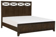 Griggs Queen Panel Bed in Dark Brown 1669-1* - U&U Home Budget Furniture (Carteret, NJ)