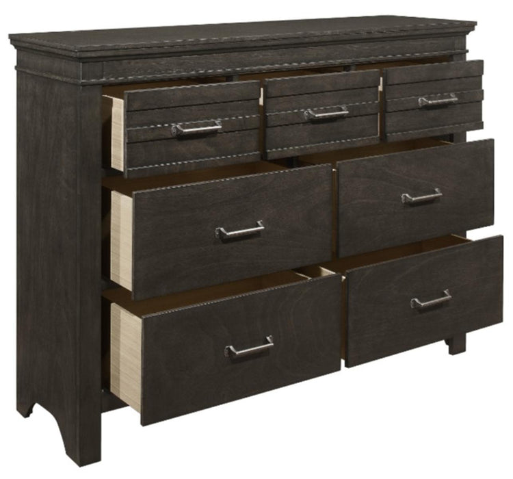 Blaire Farm Dresser in Saddle Brown Wood 1675-5 - U&U Home Budget Furniture (Carteret, NJ)