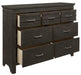 Blaire Farm Dresser in Saddle Brown Wood 1675-5 - U&U Home Budget Furniture (Carteret, NJ)