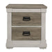 Arcadia Nightstand in White & Weathered Gray 1677-4 - U&U Home Budget Furniture (Carteret, NJ)