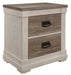 Arcadia Nightstand in White & Weathered Gray 1677-4 - U&U Home Budget Furniture (Carteret, NJ)