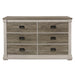 Arcadia Dresser in White & Weathered Gray 1677-5 - U&U Home Budget Furniture (Carteret, NJ)