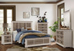Arcadia Mirror in White & Weathered Gray 1677-6 - U&U Home Budget Furniture (Carteret, NJ)