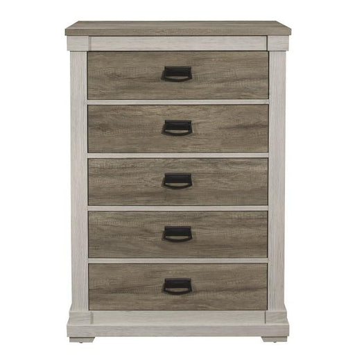 Arcadia Chest in White & Weathered Gray 1677-9 - U&U Home Budget Furniture (Carteret, NJ)