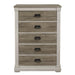 Arcadia Chest in White & Weathered Gray 1677-9 - U&U Home Budget Furniture (Carteret, NJ)
