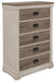 Arcadia Chest in White & Weathered Gray 1677-9 - U&U Home Budget Furniture (Carteret, NJ)