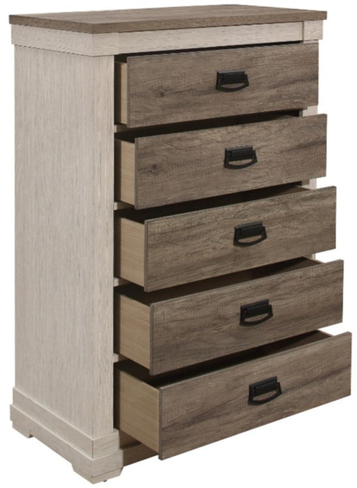 Arcadia Chest in White & Weathered Gray 1677-9 - U&U Home Budget Furniture (Carteret, NJ)