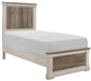 Arcadia Twin Panel Bed in White & Weathered Gray 1677T-1* - U&U Home Budget Furniture (Carteret, NJ)