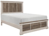 Arcadia Full Panel Bed in White & Weathered Gray 1677F-1* - U&U Home Budget Furniture (Carteret, NJ)