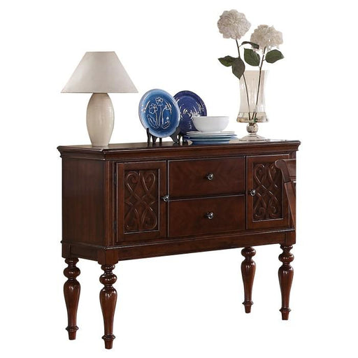 Creswell Server in Dark Cherry 5056-40 - U&U Home Budget Furniture (Carteret, NJ)