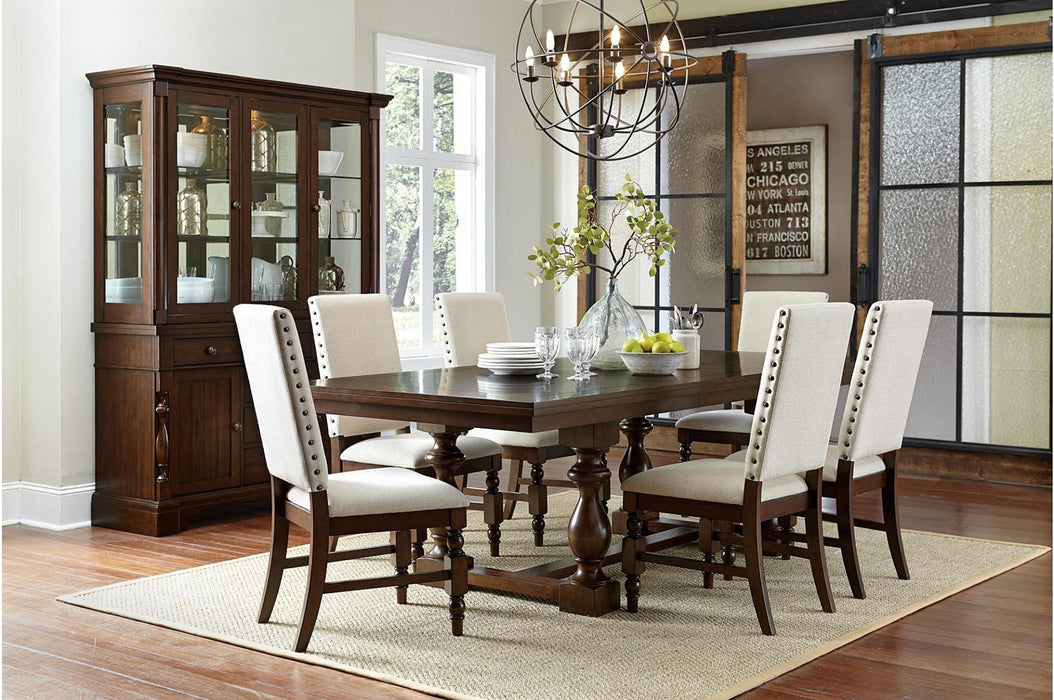 Yates Side Chair in Dark Oak (Set of 2) - U&U Home Budget Furniture (Carteret, NJ)