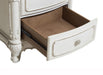 Cinderella Night Stand in Antique White with Grey Rub-Through - U&U Home Budget Furniture (Carteret, NJ)
