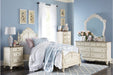 Cinderella Mirror in Antique White with Grey Rub-Through - U&U Home Budget Furniture (Carteret, NJ)
