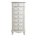 Cinderella 7 Drawer Tall Chest Antique White with Grey Rub-Through - U&U Home Budget Furniture (Carteret, NJ)