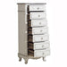 Cinderella 7 Drawer Tall Chest Antique White with Grey Rub-Through - U&U Home Budget Furniture (Carteret, NJ)