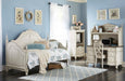 Cinderella Writing Desk and Hutch in Antique White with Grey Rub-Through - U&U Home Budget Furniture (Carteret, NJ)