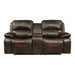 Mahala Double Reclining Loveseat in Brown 8200BRW-2 - U&U Home Budget Furniture (Carteret, NJ)