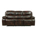 Mahala Double Reclining Sofa in Brown 8200BRW-3 - U&U Home Budget Furniture (Carteret, NJ)