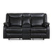 Jude Double Glider Recliner Loveseat in Black 8201BLK-2 - U&U Home Budget Furniture (Carteret, NJ)