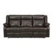 Jude Double Glider Recliner Sofa in Brown 8201BRW-3 - U&U Home Budget Furniture (Carteret, NJ)