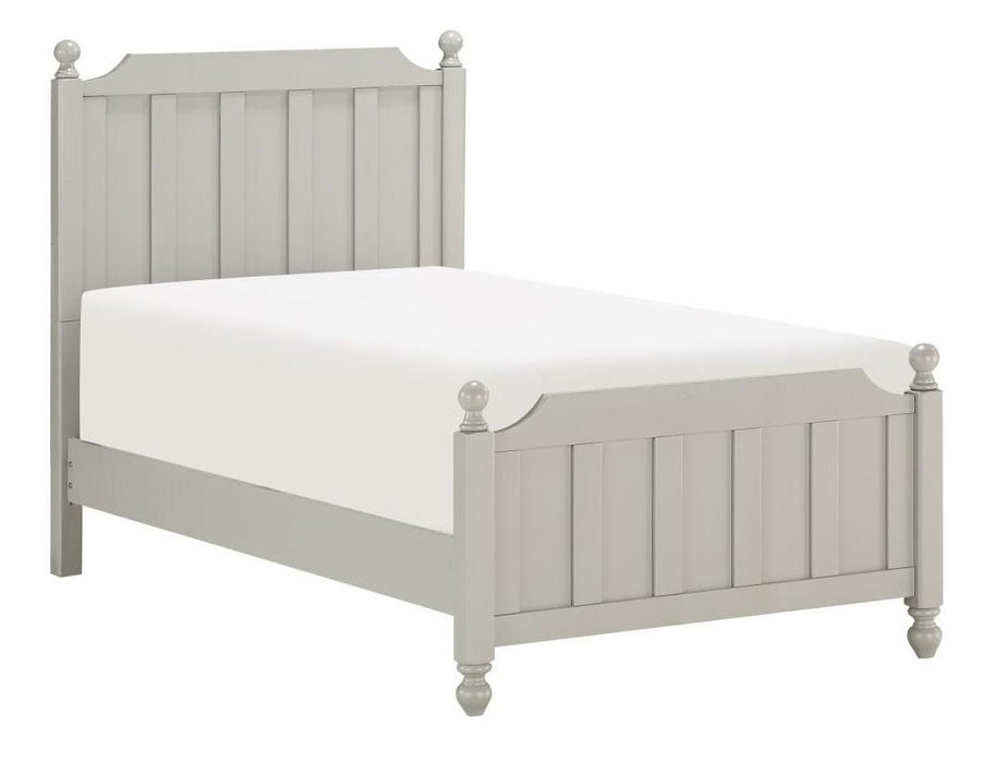 Wellsummer Twin Panel Bed in Gray 1803GYT-1* - U&U Home Budget Furniture (Carteret, NJ)