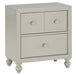 Wellsummer 2 Drawer Nightstand in Gray 1803GY-4 - U&U Home Budget Furniture (Carteret, NJ)