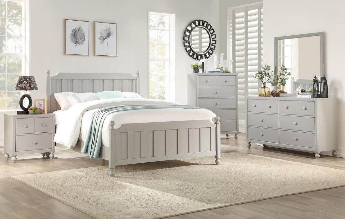 Wellsummer Mirror in Gray 1803GY-6 - U&U Home Budget Furniture (Carteret, NJ)