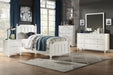 Wellsummer Twin Panel Bed in White 1803WT-1* - U&U Home Budget Furniture (Carteret, NJ)