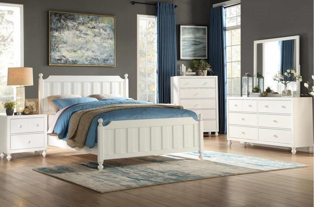 Wellsummer Mirror in White 1803W-6 - U&U Home Budget Furniture (Carteret, NJ)