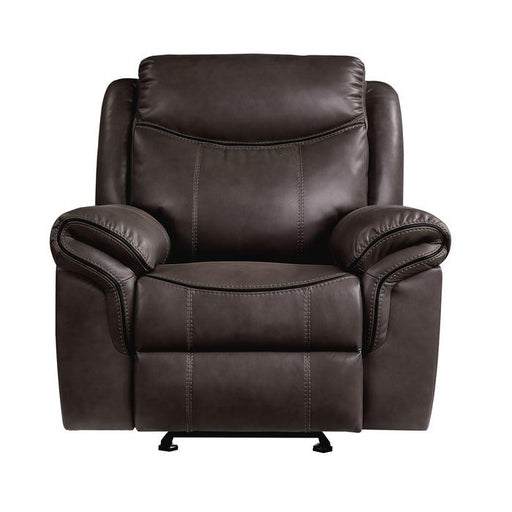 Aram Glider Reclining Chair in Brown 8206BRW-1 - U&U Home Budget Furniture (Carteret, NJ)