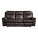 Aram Double Glider Reclining Sofa in Brown 8206BRW-3 - U&U Home Budget Furniture (Carteret, NJ)