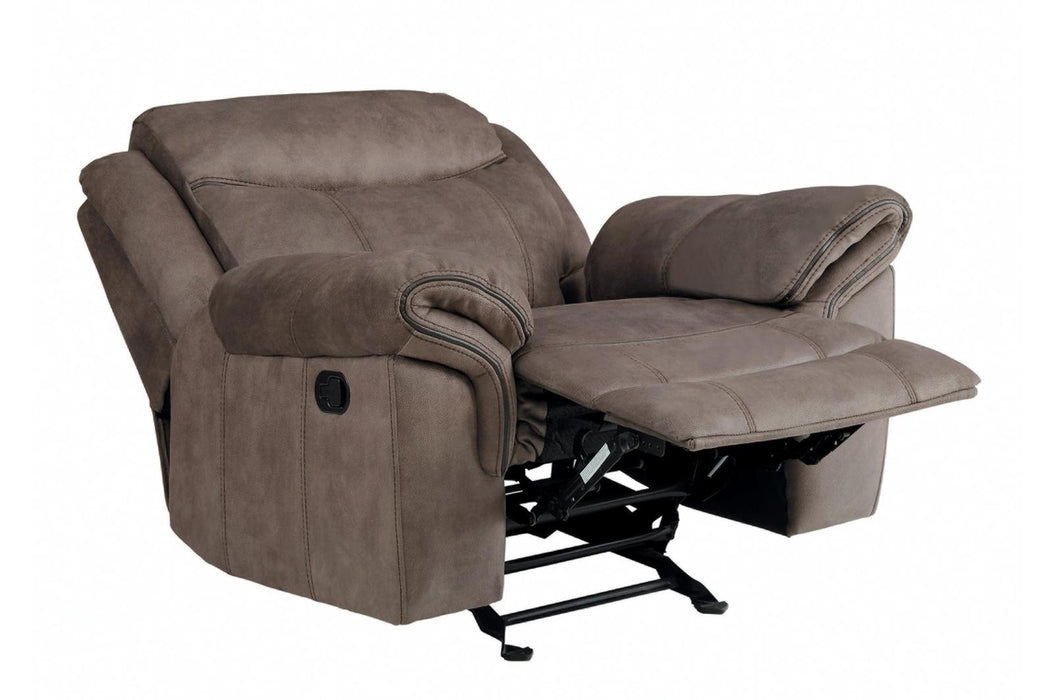 Aram Glider Reclining Chair in Dark Brown 8206NF-1 - U&U Home Budget Furniture (Carteret, NJ)