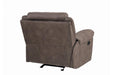 Aram Glider Reclining Chair in Dark Brown 8206NF-1 - U&U Home Budget Furniture (Carteret, NJ)