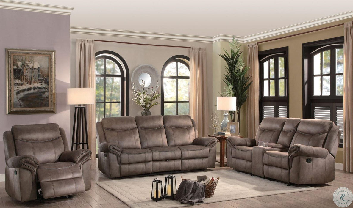 Aram Glider Reclining Chair in Dark Brown 8206NF-1 - U&U Home Budget Furniture (Carteret, NJ)